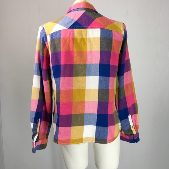 🚫SOLD🚫Mossimo Pink Flannel Shirt Purple Button - Picture 3 of 8